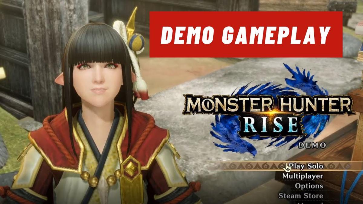 'Video thumbnail for Monster Hunter Rise PC Demo Gameplay (No Commentary)'