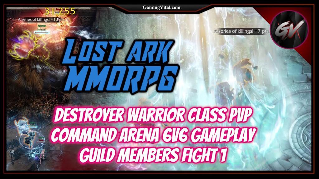 'Video thumbnail for Lost Ark MMORPG: Destroyer Warrior Class PvP Gameplay - Command Arena 6V6 - Guild Members Fight 1'