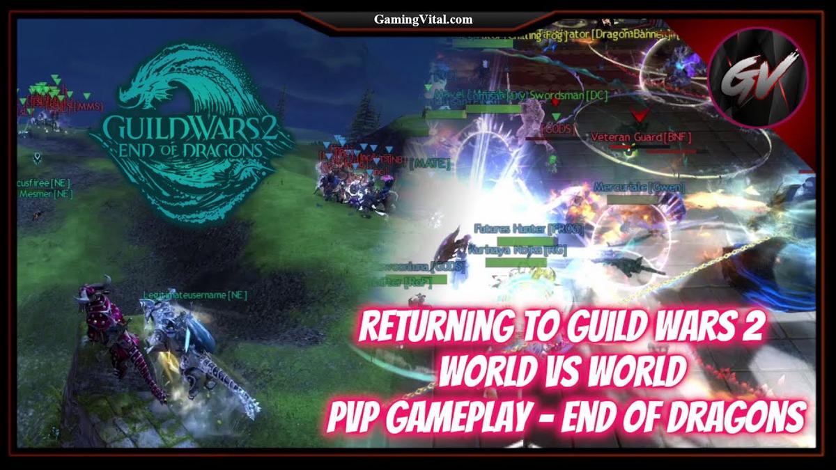 'Video thumbnail for Returning To Guild Wars 2 (GW2): World VS World (WvW) PVP Gameplay - End of Dragons'