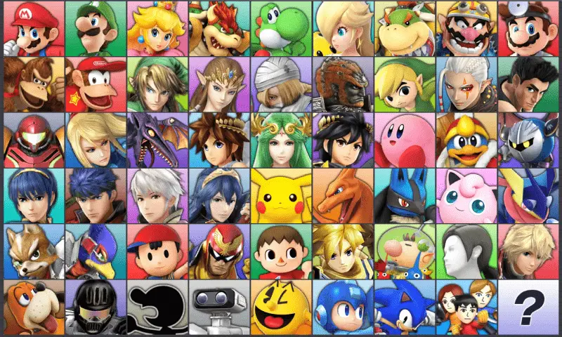 Super Smash Bros Wii U - Roster