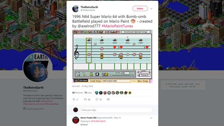Fan Recreates Super Mario 64 Music in Mario Paint