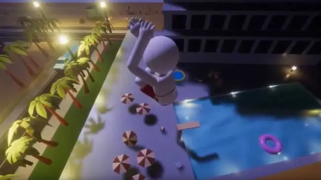 Balconing Simulator 2020 is a game about jumping from a hotel window into a pool