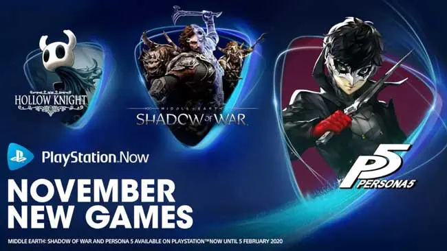PlayStation Now adds Persona 5, Hollow Knight, Middle-Earth: Shadow of War