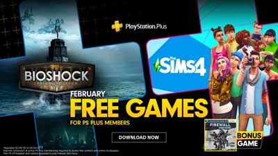 PlayStation Plus February 2020: Bioshock Collection, Sims 4, Firewall Zero Hour