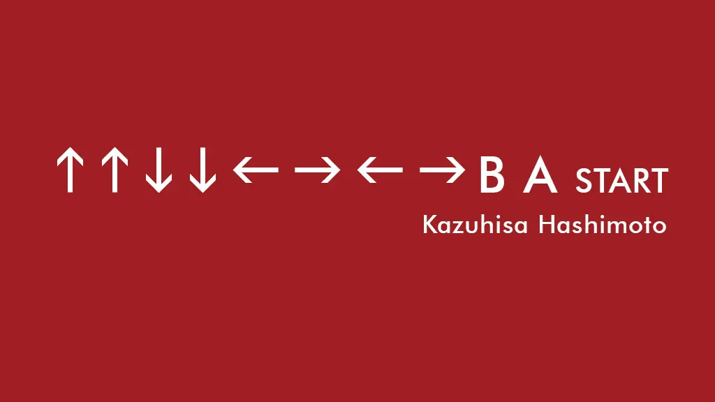 Konami Code Kazuhisa Hashimoto