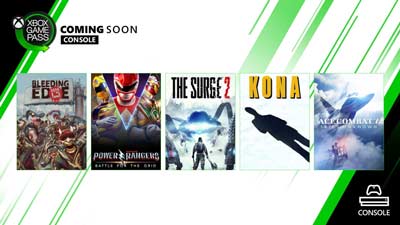 Xbox Game Pass adding Ace Combat 7, The Surge 2, Power Rangers, and more