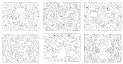 These Pokémon mandalas are perfect for kids and adult fans alike