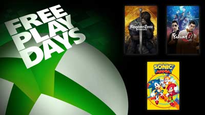 Xbox Free Play Days: Kingdom Come Deliverance, Yakuza 0, Sonic Mania