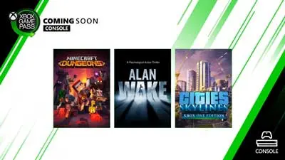 Xbox Game Pass adding Alan Wake, Minecraft Dungeons, Cities: Skylines