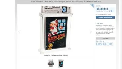 Sealed Super Mario Bros sells for record-breaking $114,000 at auction