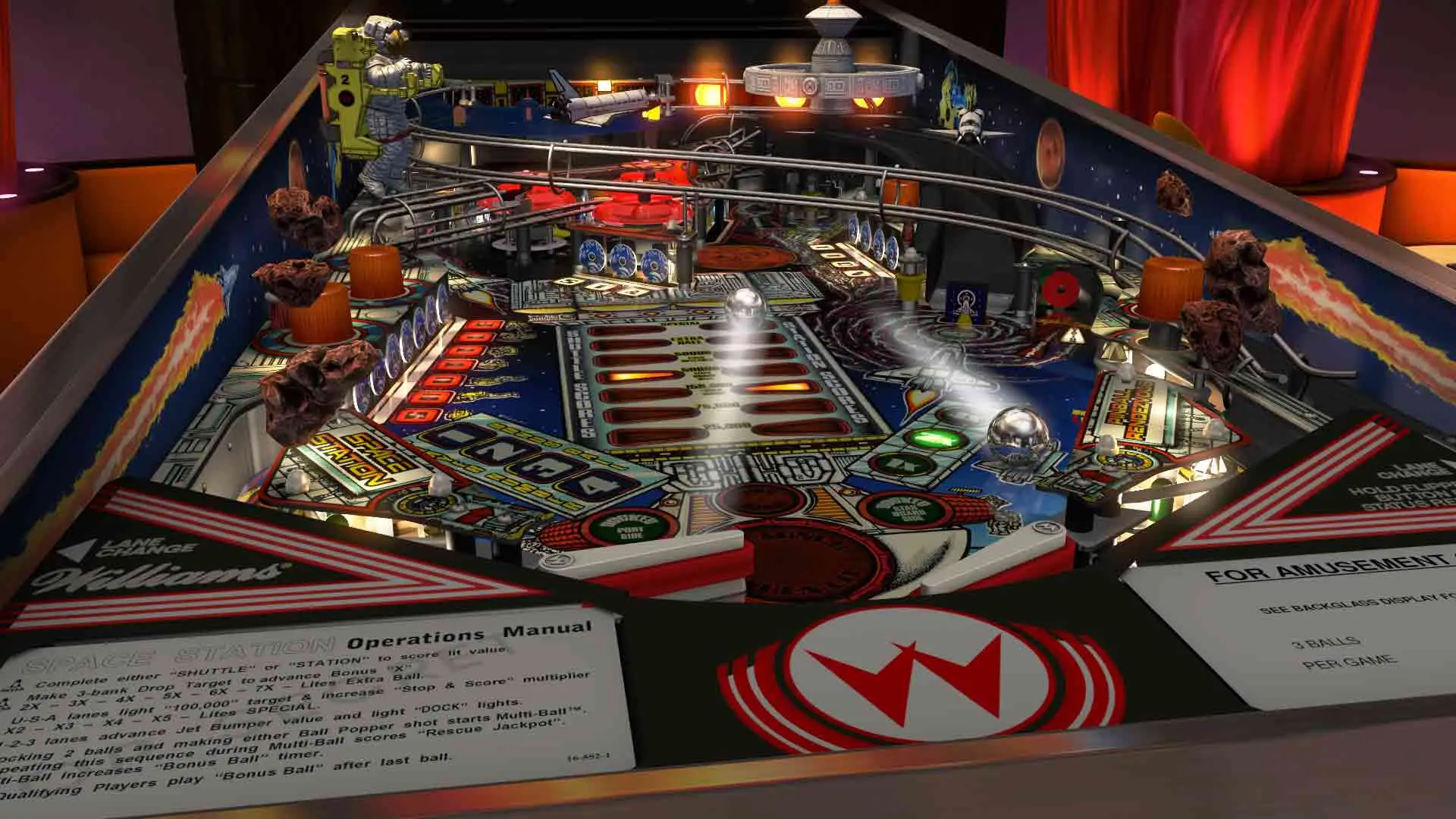 Space Station table in Williams Pinball: Volume 6 for Pinball FX3