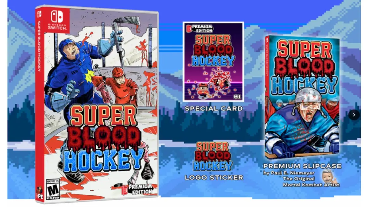Super Blood Hockey Nintendo Switch case Premium Edition Games