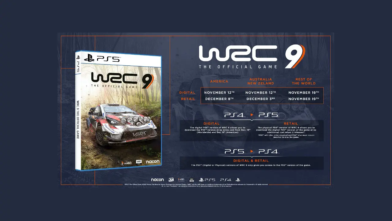 WRC 9 PS5 cover art