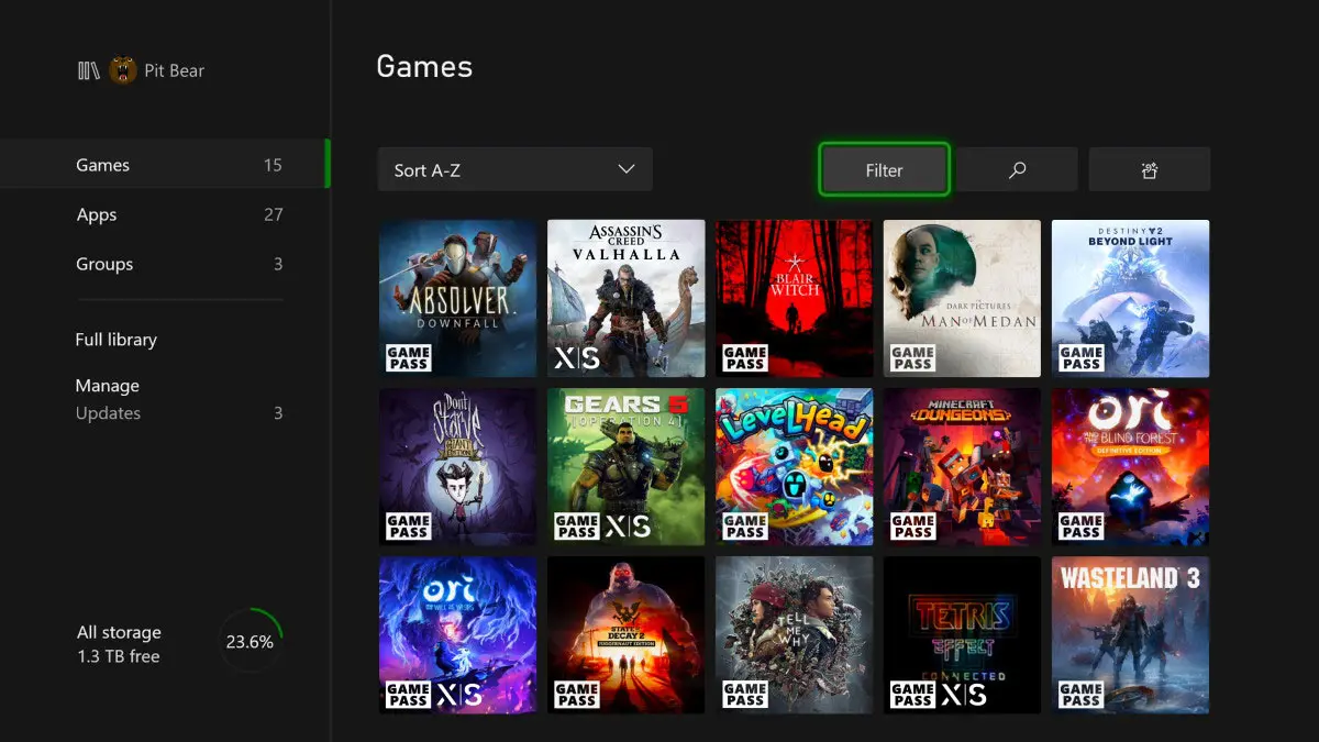 November Xbox console update Optimized for Series X|S tags