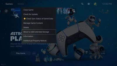 PS5 firmware update adds external USB storage support