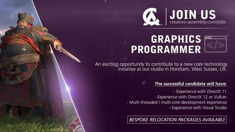 You’re a graphics programmer? Creative Assembly is hiring!