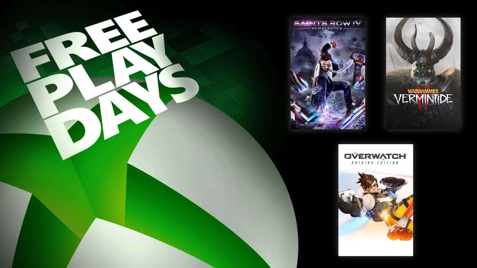 Xbox Free Play Days: Saints Row IV, Overwatch, Warhammer Vermintide 2