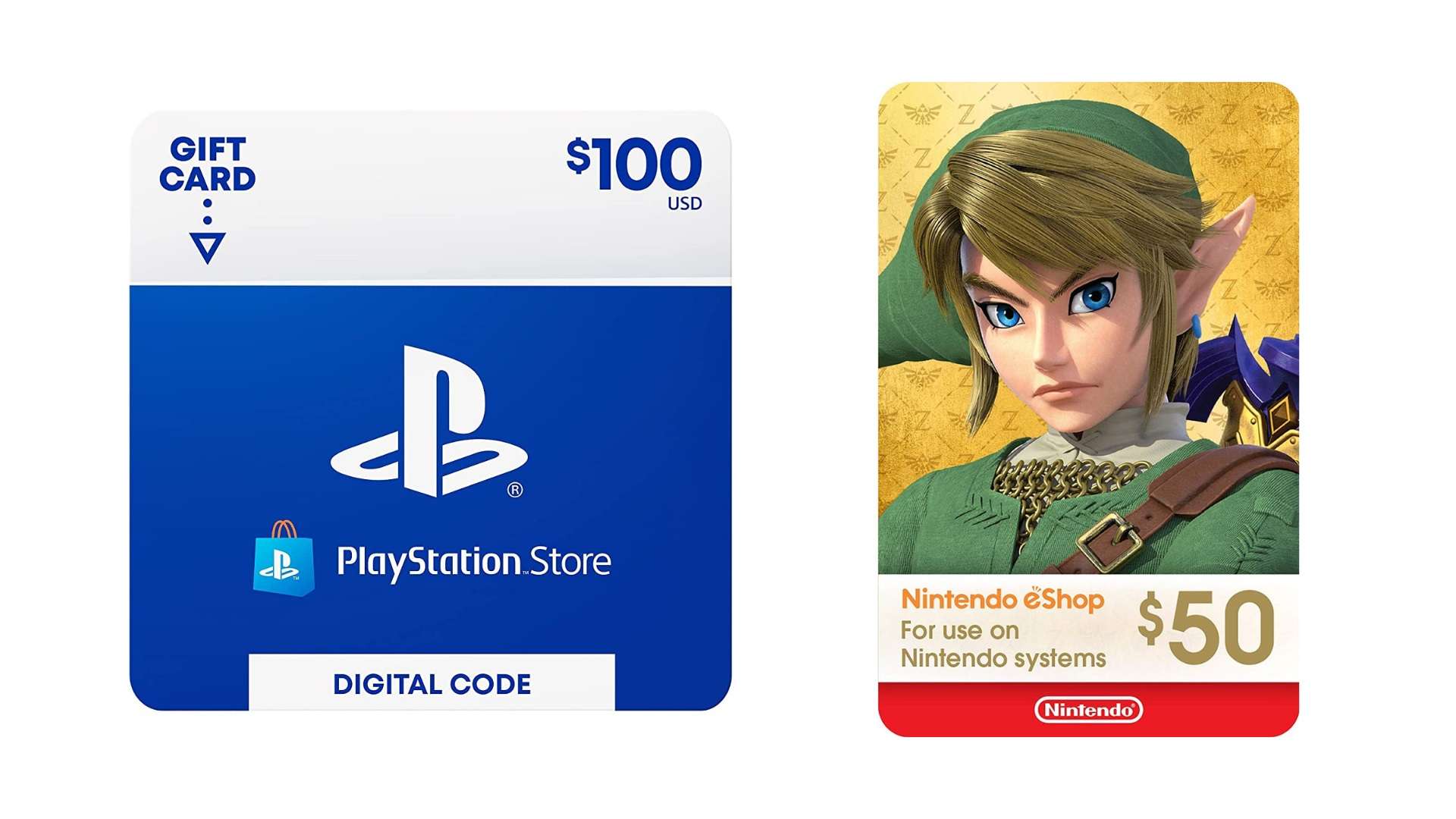 Nintendo eShop and PlayStation Store gift cards Amazon