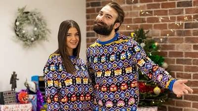 Just Geek has a collection of ugly Christmas sweaters for gamers
