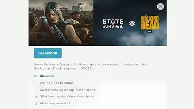 Earn $40 for playing State of Survival with Swagbucks