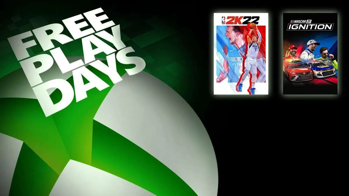 NBA 2K22 and NASCAR 21: Ignition are featured as part of this weekend's Xbox Free Play Days.