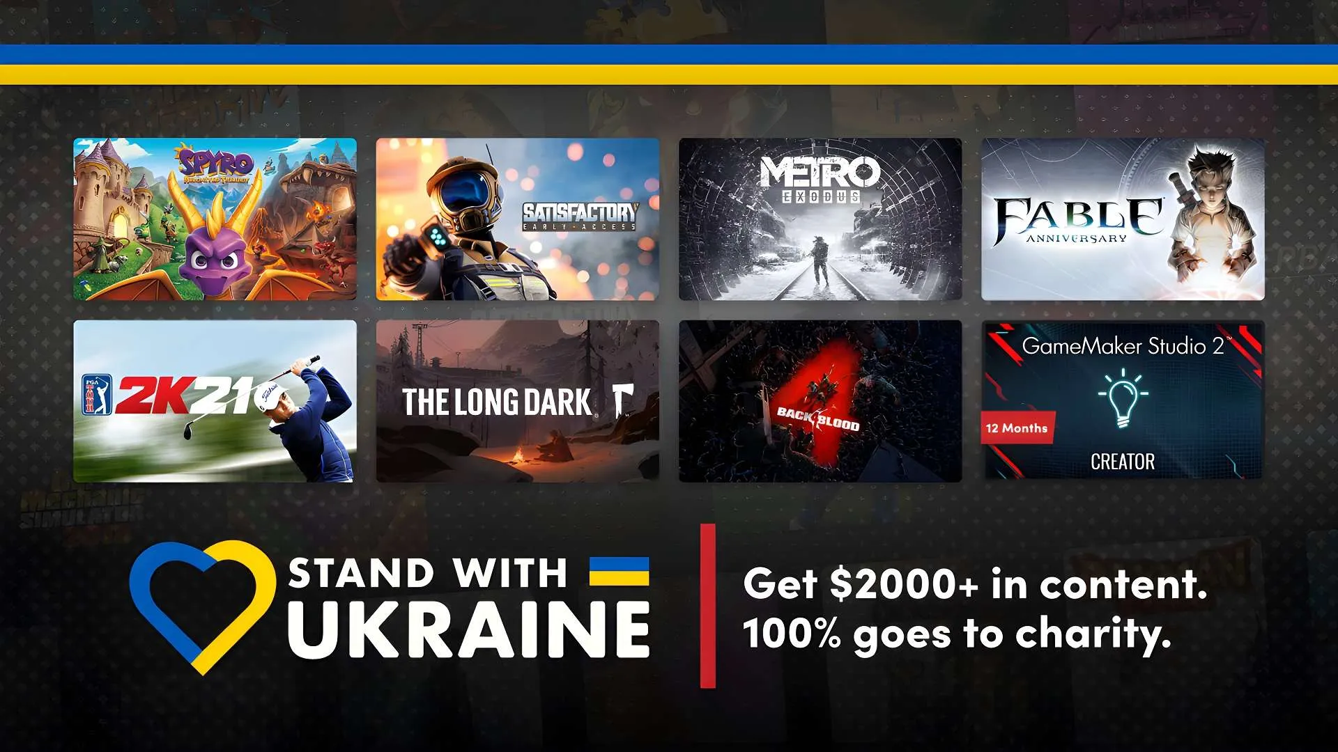 Humble's Stand with Ukraine Bundle has raised over $13 million so far
