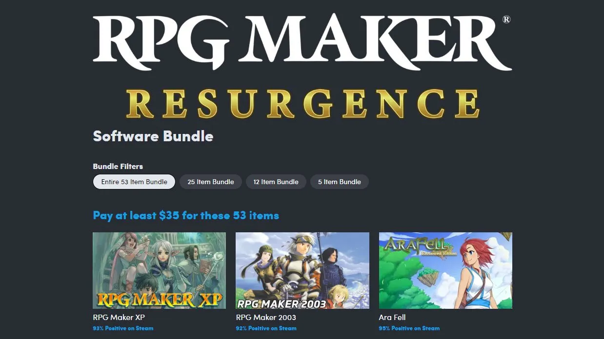 Humble RPG Maker Resurgence Bundle out now