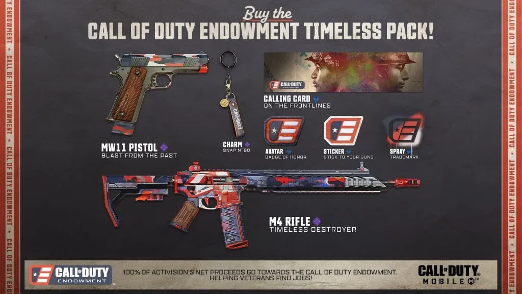 Call of Duty Mobile C.O.D.E. Timeless Pack supports unemployed veterans
