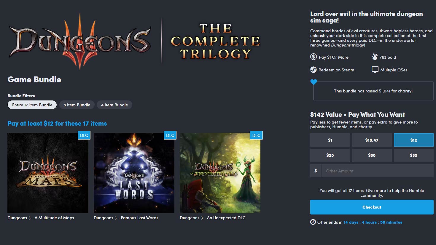 Humble Bundle packs complete Dungeons trilogy and DLC