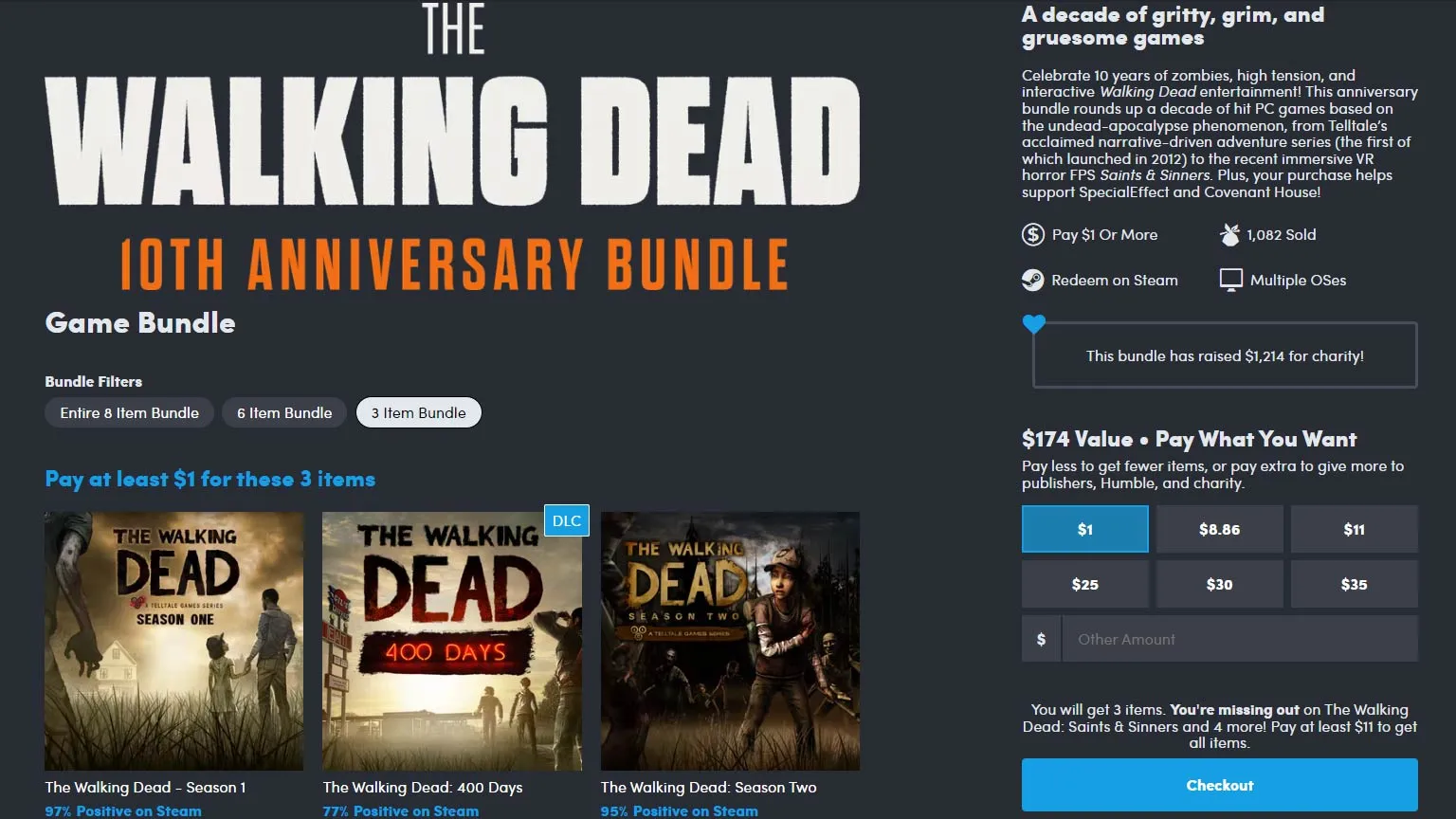 Humble Walking Dead 10th Anniversary Bundle out now