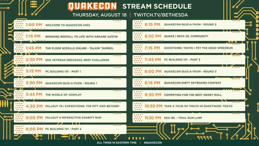 QuakeCon 2022 schedule and details announced