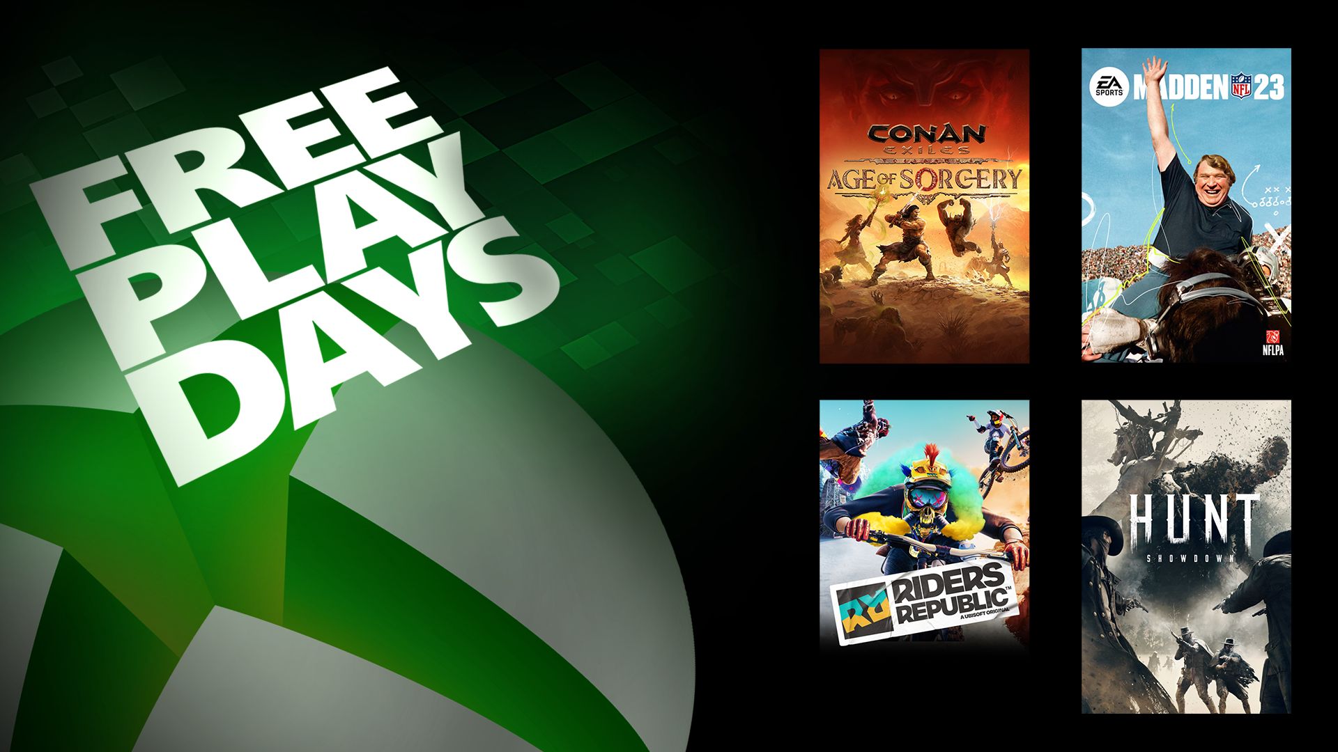 Xbox Free Play Days: Conan Exiles, Madden NFL 23, Hunt Showdown, Riders Republic