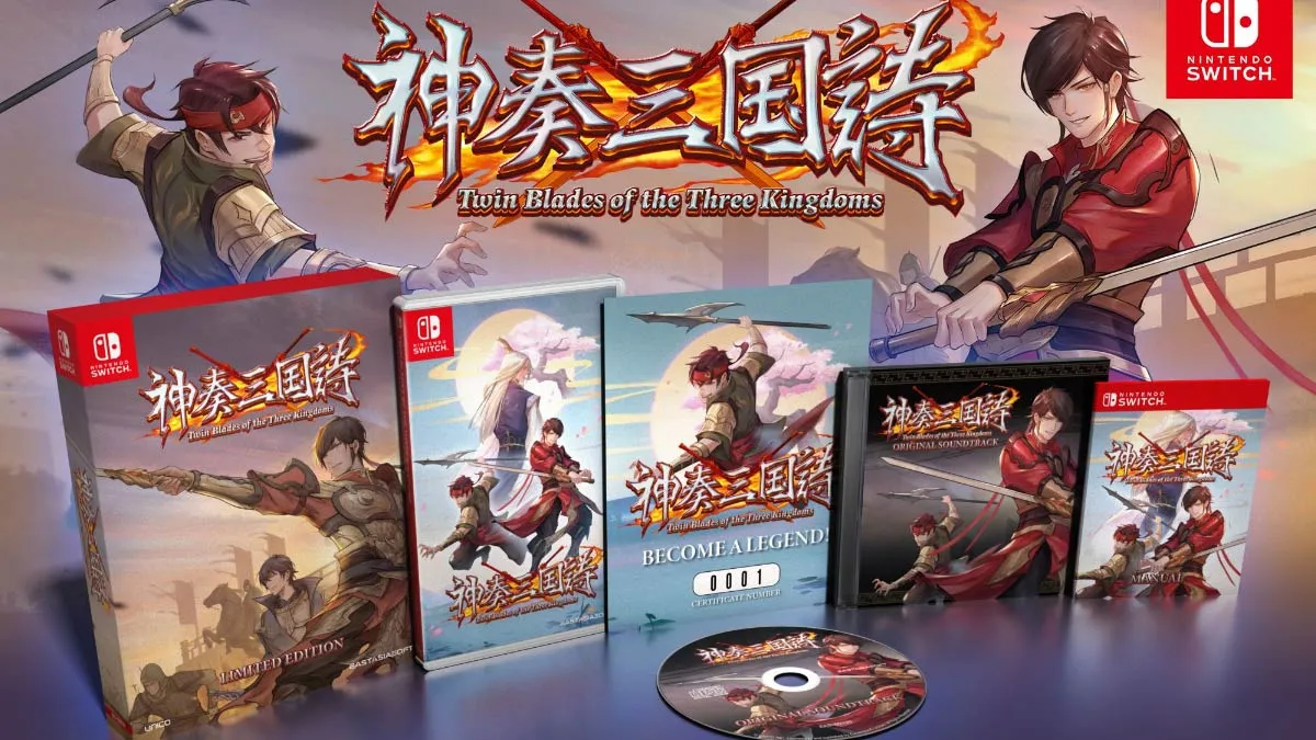 Twin Blades of the Three Kingdoms gets physical limited edition for Nintendo Switch at Playasia