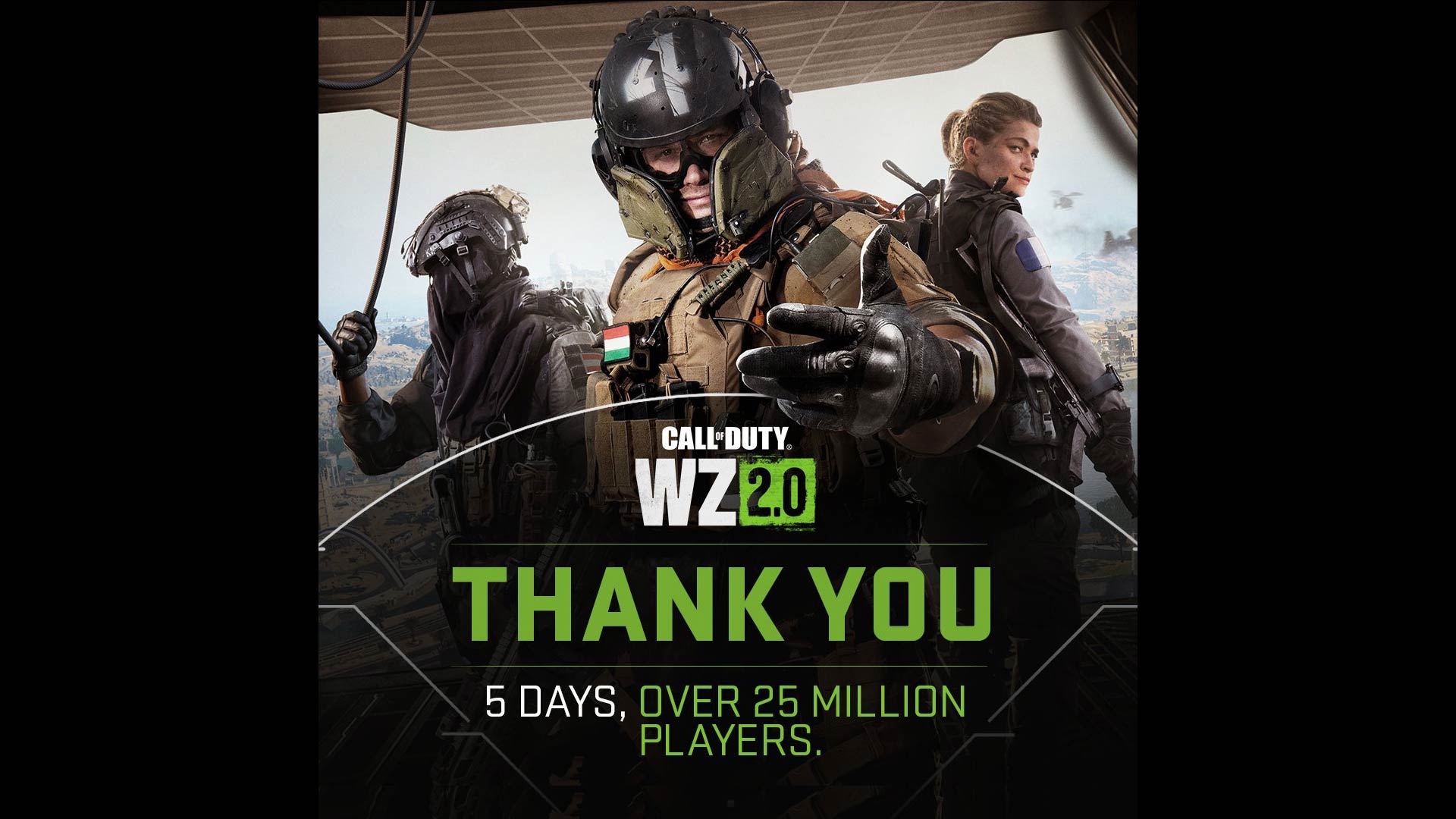 Call of Duty: Warzone 2.0 downloads top 25 million
