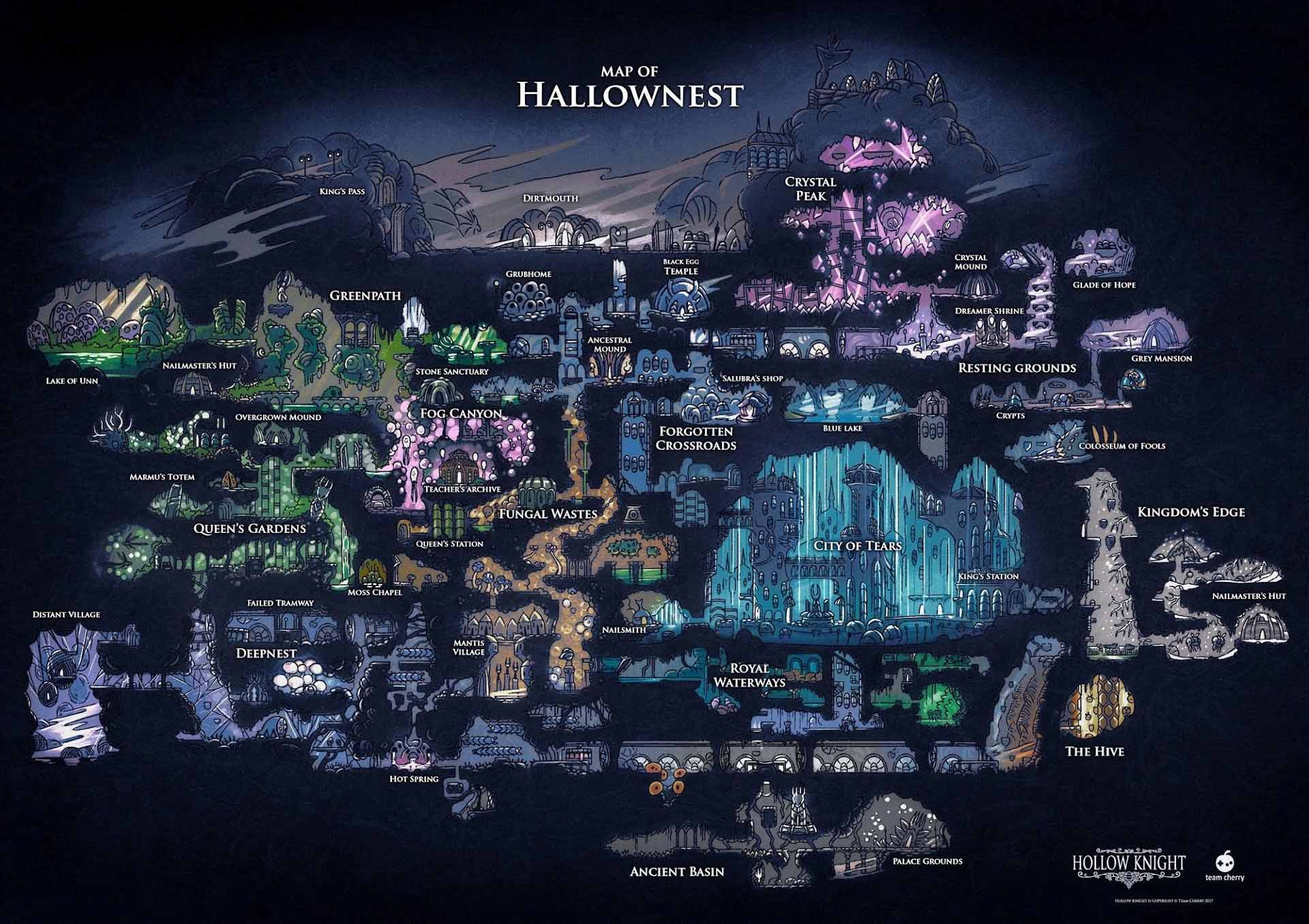 Hallownest map