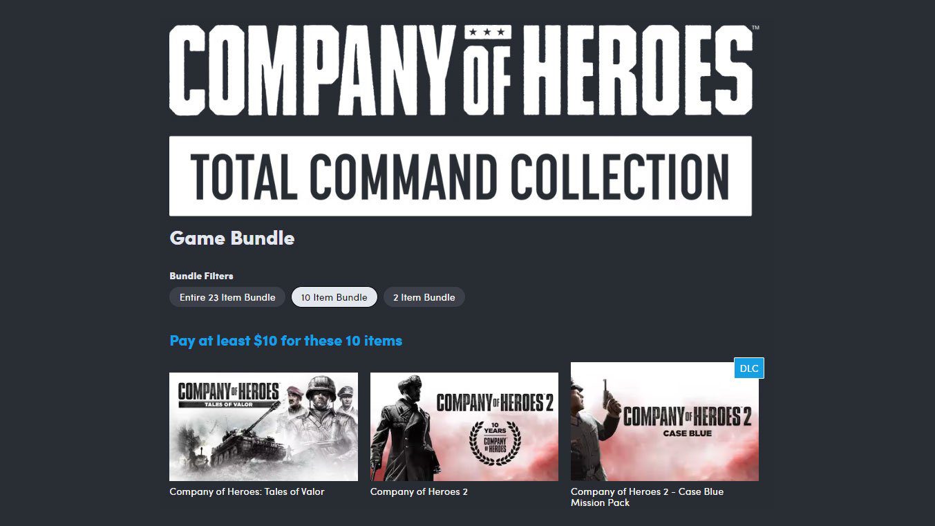 Humble Company of Heroes Complete Bundle out now